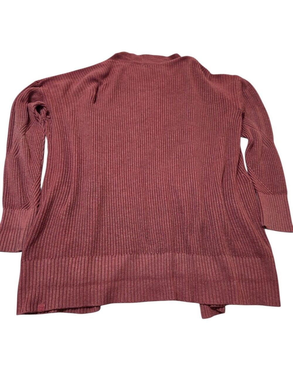 Lululemon Cashlu Sweater Wrap Knit Pockets Heathered Mulled Wine Women's L/XL U2 - Picture 4 of 10